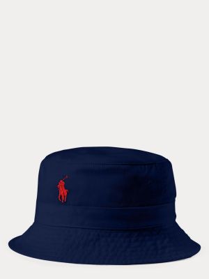 Хлопковая шляпа Polo Ralph Lauren синяя