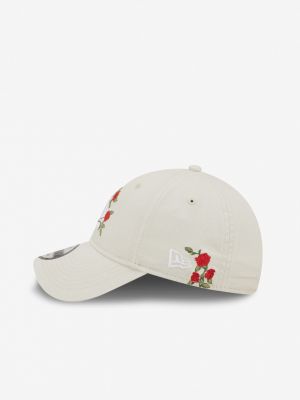Șapcă cu model floral New Era alb