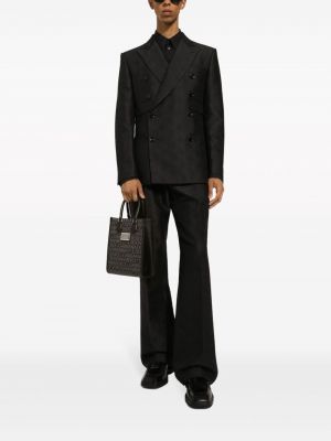 Shopper handtasche aus baumwoll mit print Dolce & Gabbana