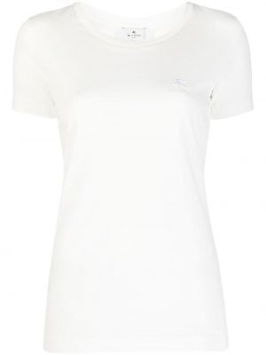 T-shirt con scollo tondo Etro bianco