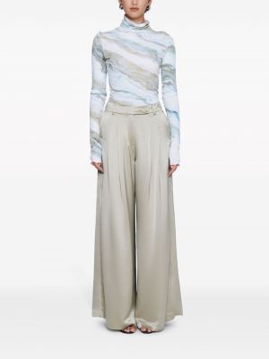 Saténové kalhoty Anna Quan šedé