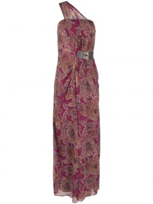 Dolga obleka s potiskom s paisley potiskom Lauren Ralph Lauren