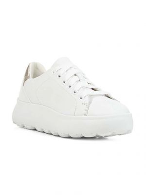 Sneakersy skórzane Geox białe