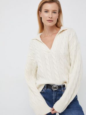 Polo Ralph Lauren gyapjú pulóver női, bézs