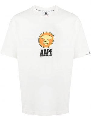 T-shirt mit print mit rundem ausschnitt Aape By *a Bathing Ape® weiß