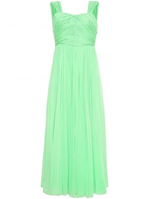 Копринена вечерна рокля Adam Lippes зелено
