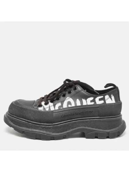 Sneakersy skórzane Alexander Mcqueen Pre-owned czarne
