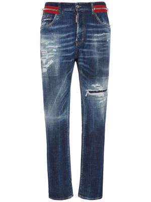 Jeans con cerniera di cotone Dsquared2