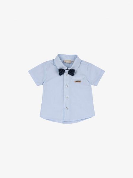 Хлопковая рубашка с коротким рукавом Chicco синяя