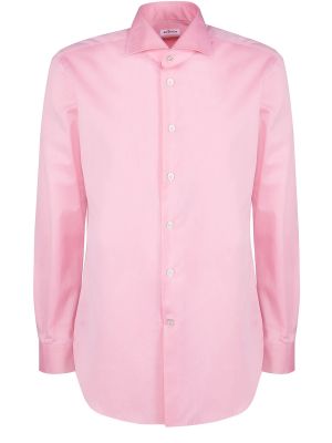 Хлопковая рубашка Kiton розовая
