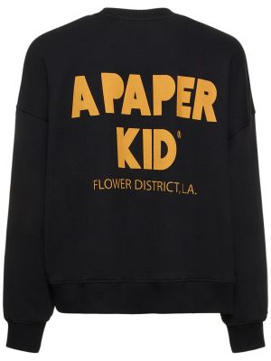 Sweatshirt aus baumwoll A Paper Kid schwarz