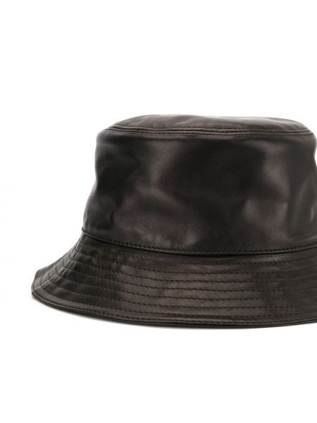 Cappello di pelle Loewe nero