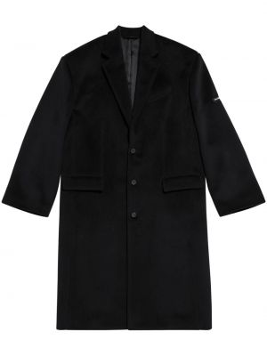 Μάλλινο παλτό Balenciaga μαύρο