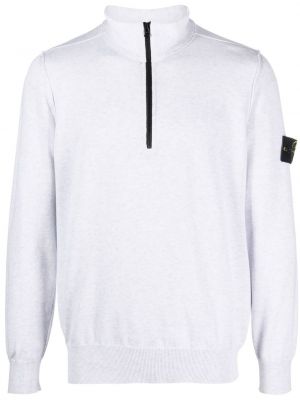 Sweatshirt med dragkedja Stone Island grå