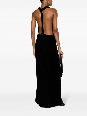 Aksamitna sukienka koktajlowa Proenza Schouler czarna