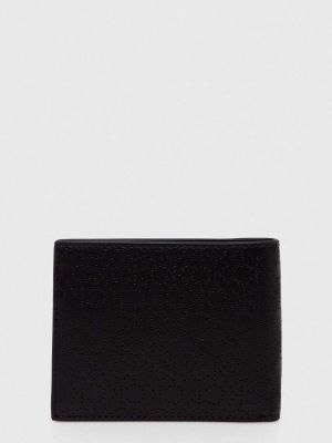 Kožni novčanik Calvin Klein crna