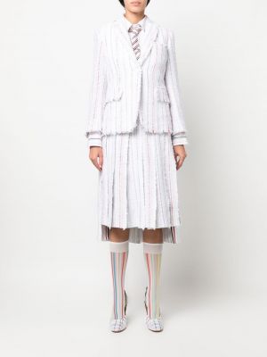 Plisované tvídové midi sukně Thom Browne