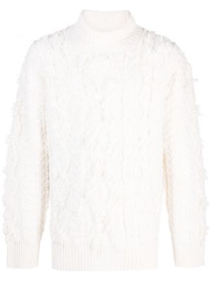 Maglione in lana merino Roberto Collina bianco