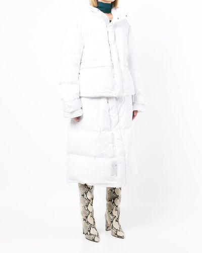 Oversized kabát Kimhekim bílý