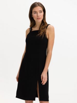 Poliészter ruha Armani Exchange - fekete