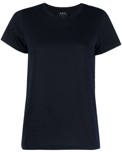 Přiléhavé tričko s kulatým výstřihem A.p.c. modré