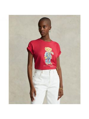 Camiseta de algodón Polo Ralph Lauren rojo