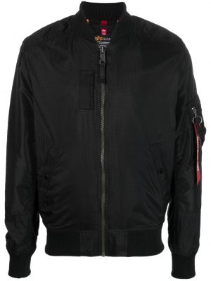 Bomberjacka med dragkedja Alpha Industries svart