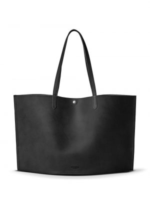Kožená nákupná taška Shinola čierna