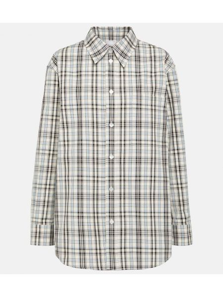 Camisa de algodón a cuadros Bottega Veneta