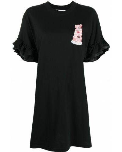 Трикотажне Сукня з принтом Moschino, чорне