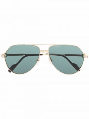 Авиаторы солнцезащитные очки металлические Cartier Eyewear