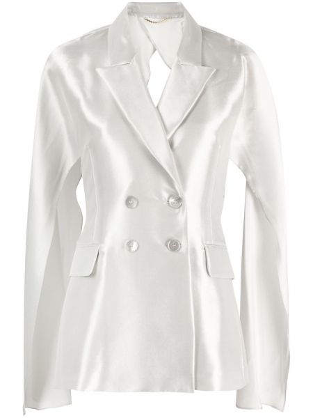 Satin dobbeltradet blazer Max Mara grå