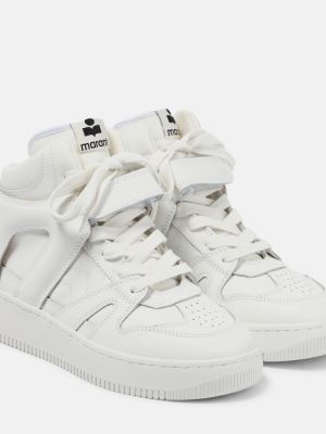 Sneakersy skórzane Isabel Marant białe
