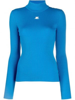 Jersey de punto de tela jersey Courrèges azul