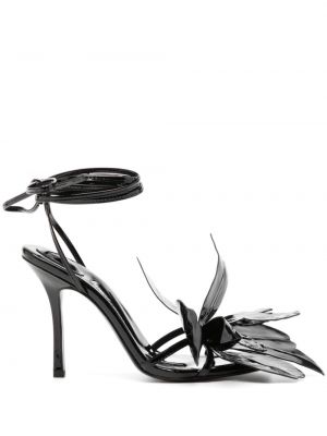 Sandali s cvetličnim vzorcem Alexander Wang črna