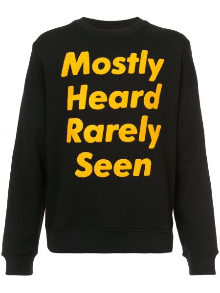 Raštuotas džemperis Mostly Heard Rarely Seen juoda