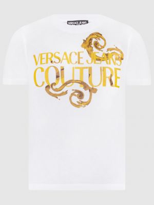 Футболка с принтом Versace Jeans Couture белая