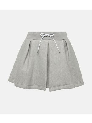 Pantaloncini di cotone Sacai grigio