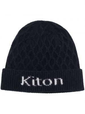 Brodert lue Kiton blå