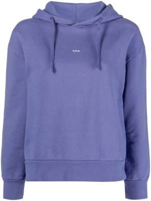 Hoodie aus baumwoll mit print A.p.c. lila