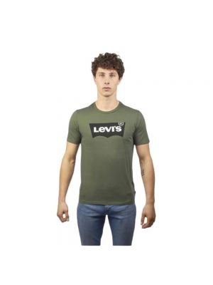 Koszulka bawełniana Levi's zielona