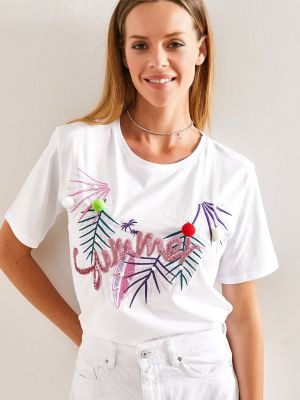 Koszulka z nadrukiem Bianco Lucci