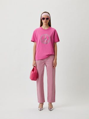 Футболка Moschino Jeans розовая