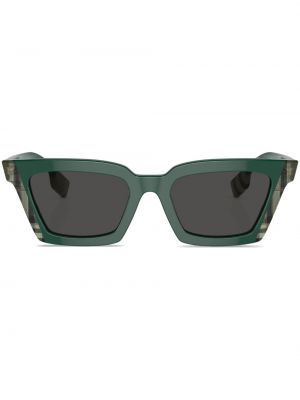 Mustriline ruuduline päikeseprillid Burberry Eyewear roheline