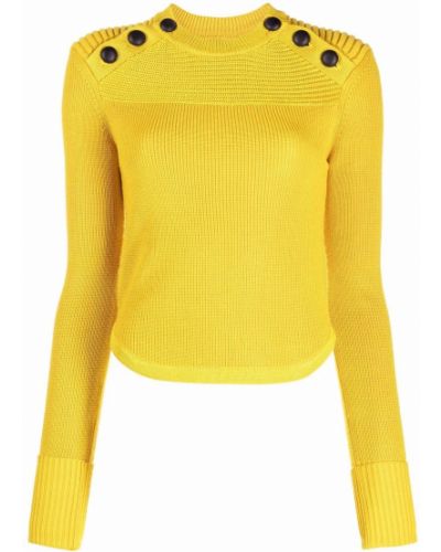 Jersey de tela jersey de cuello redondo Isabel Marant amarillo