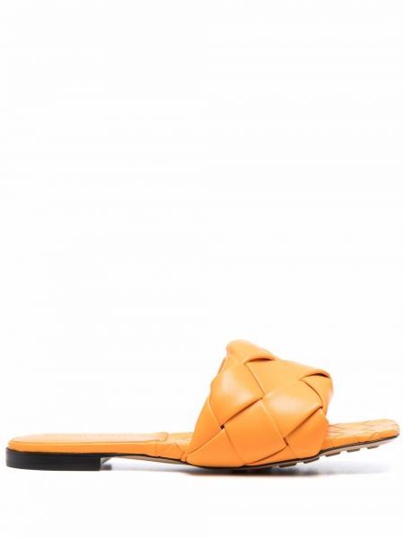 Sandále bez podpätku Bottega Veneta oranžová
