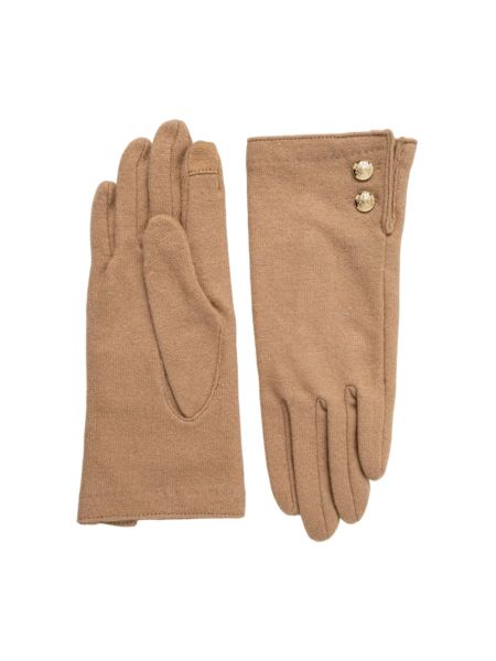 Rękawiczki wełniane Ralph Lauren brązowe