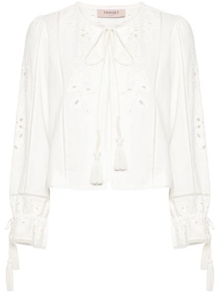 Блуза бродирана Twinset бяло