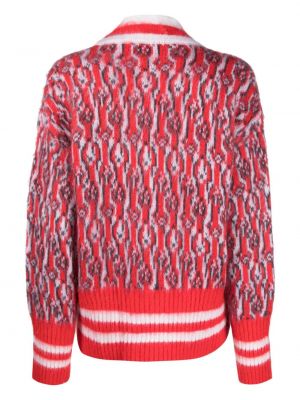 Cardigan en tricot à col v Tela rouge