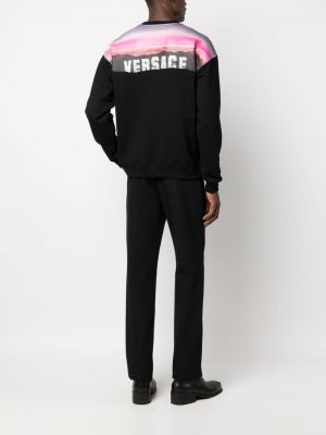 Sweatshirt aus baumwoll Versace schwarz